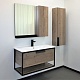 Comforty Тумба с раковиной Бонн 90 (Quadro) подвесная дуб темный – фотография-19